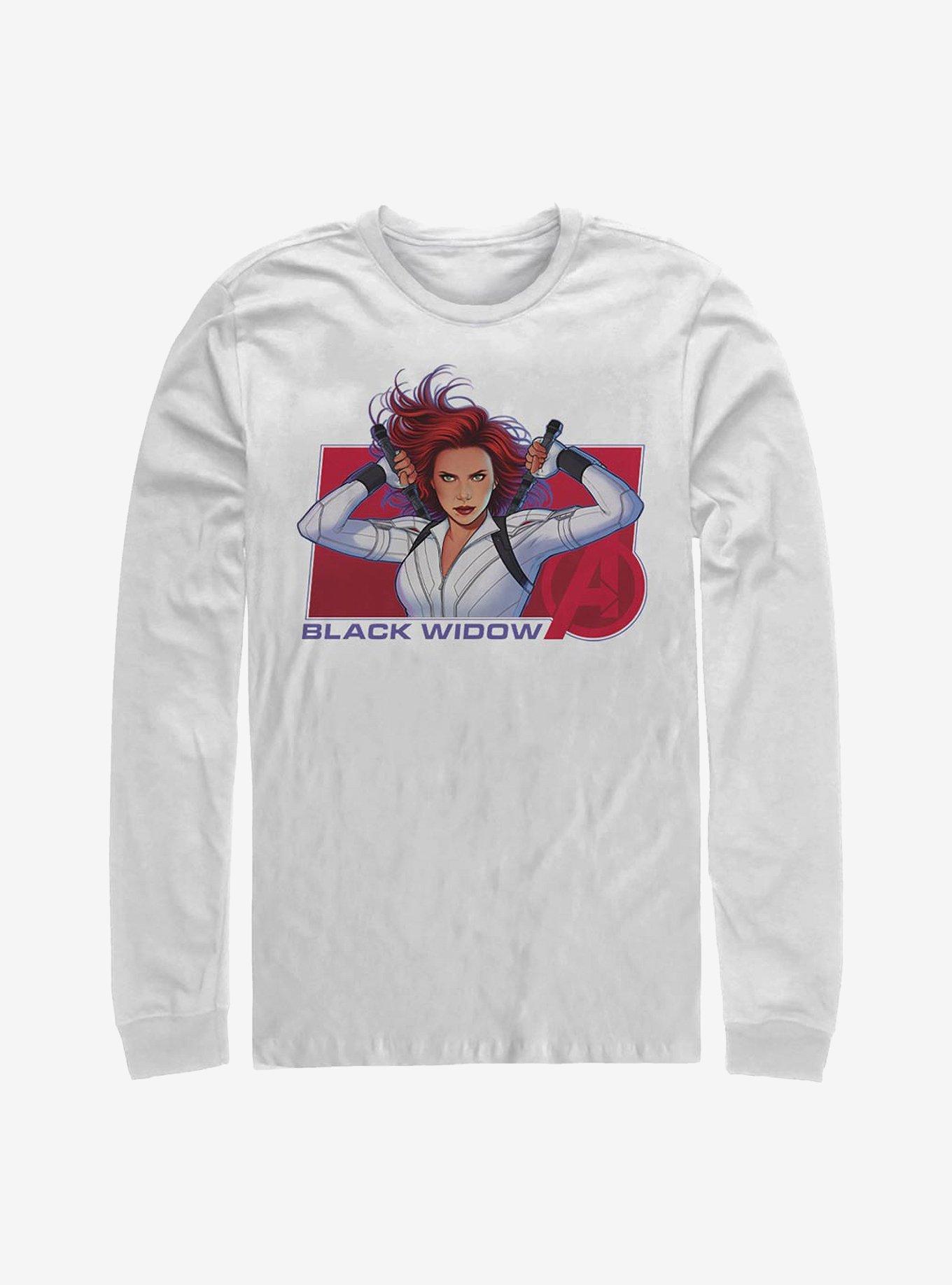 Marvel Black Widow Ready Widow Long-Sleeve T-Shirt, WHITE, hi-res