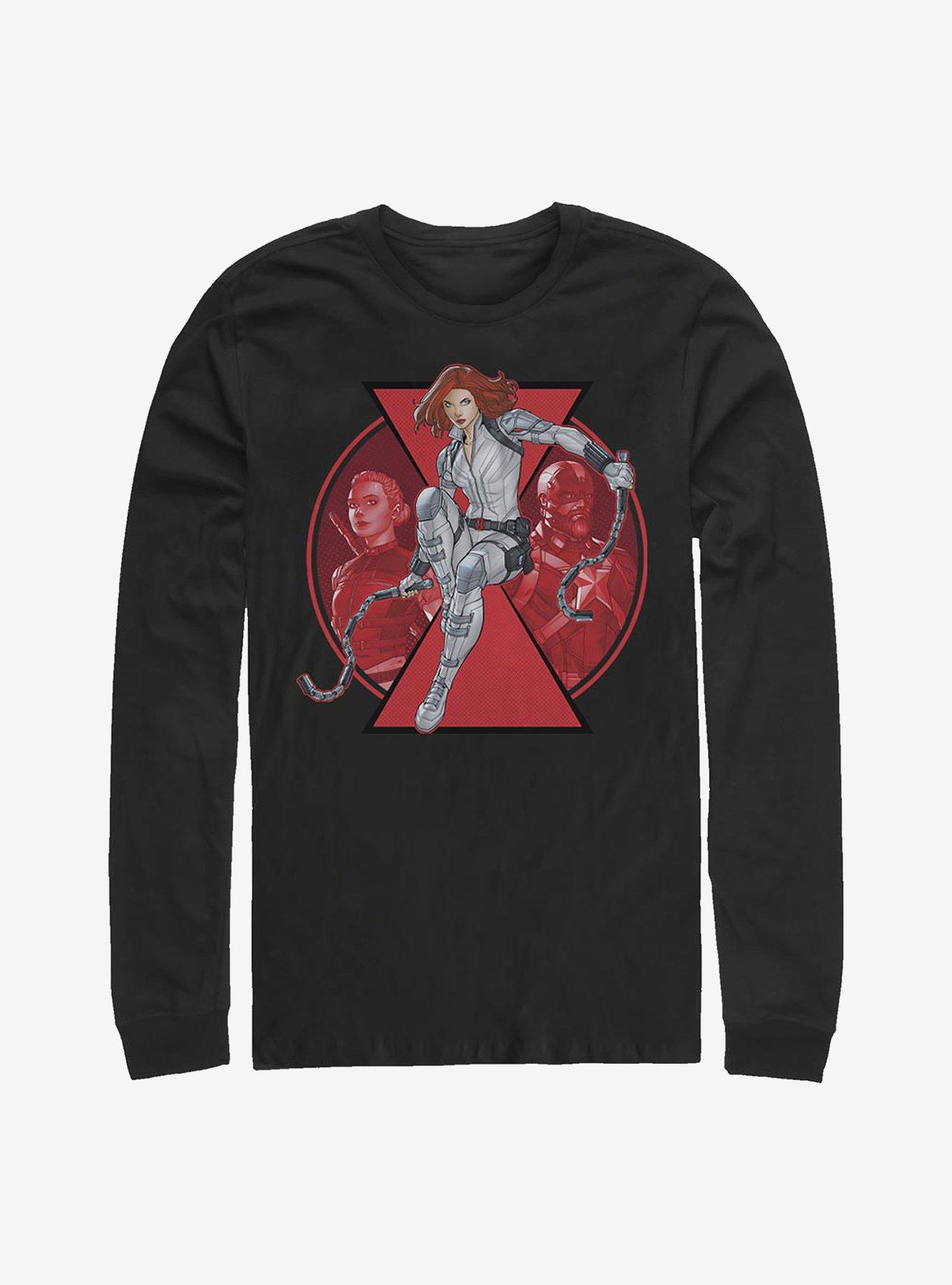 Marvel Black Widow Widow Team Long-Sleeve T-Shirt, BLACK, hi-res