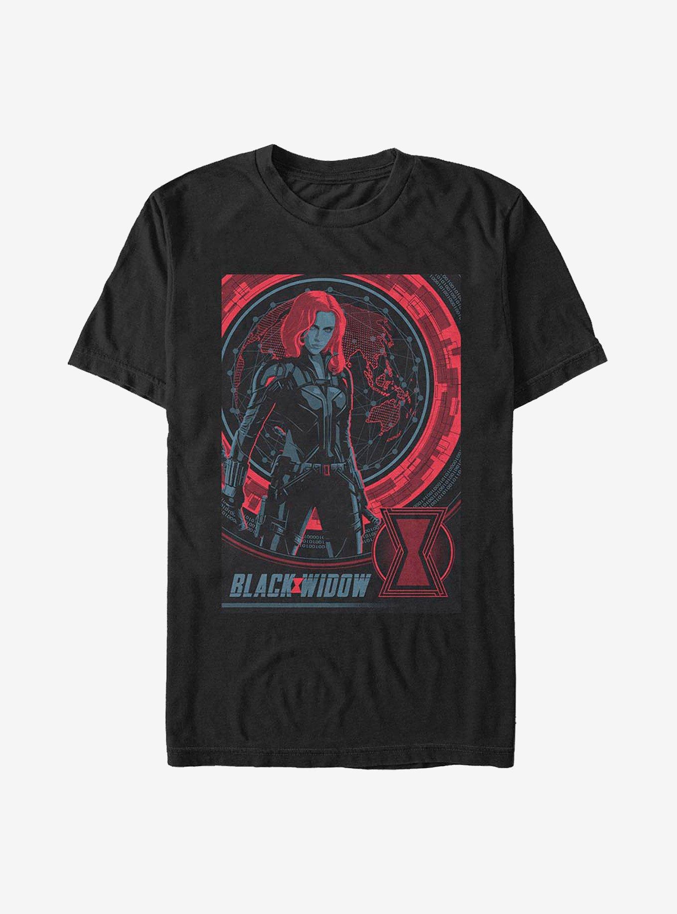 Marvel Black Widow Widow Globe T-Shirt, BLACK, hi-res