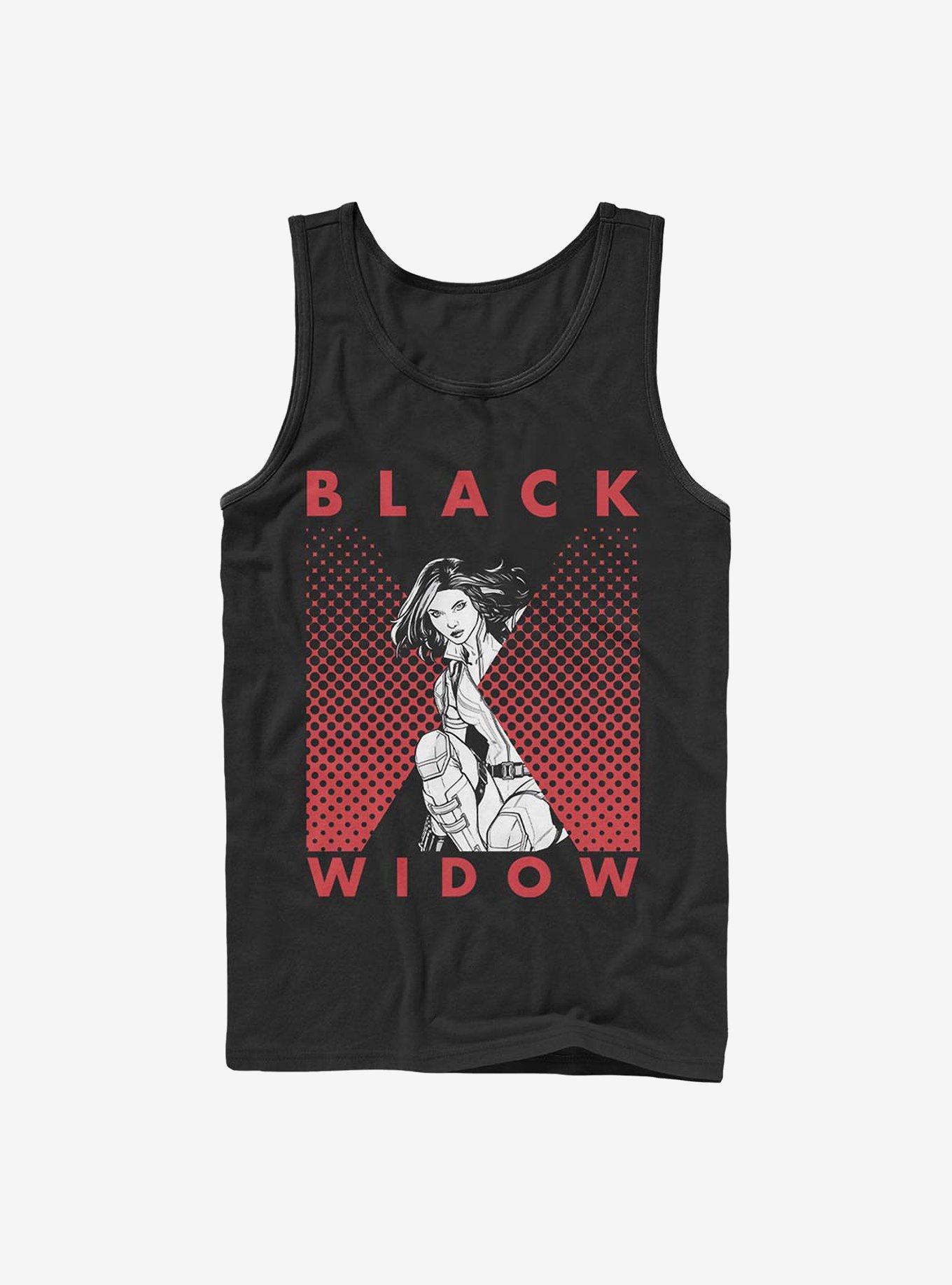 Marvel Black Widow Halftone Black Widow Tank, BLACK, hi-res