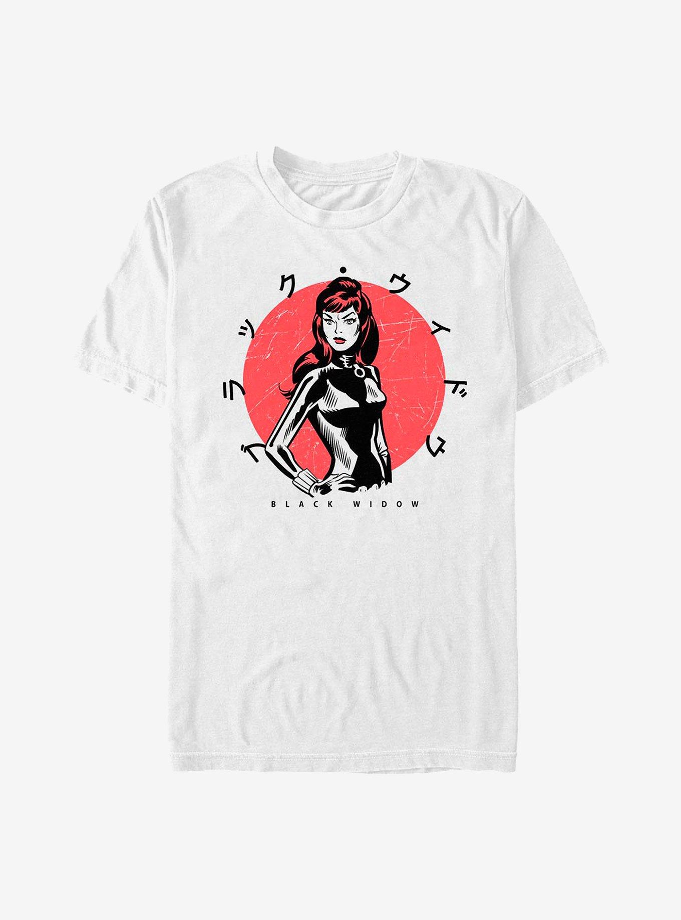 Marvel Black Widow Japanese Text T-Shirt, , hi-res