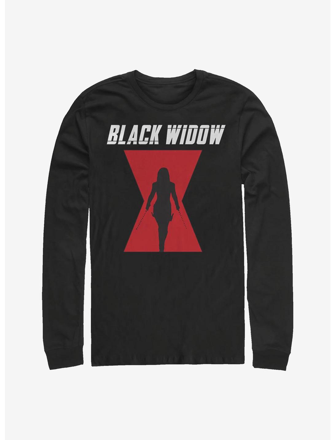 Marvel Black Widow Icon Logo Long-Sleeve T-Shirt, BLACK, hi-res
