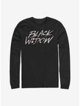 Marvel Black Widow Paint Script Long-Sleeve T-Shirt, BLACK, hi-res