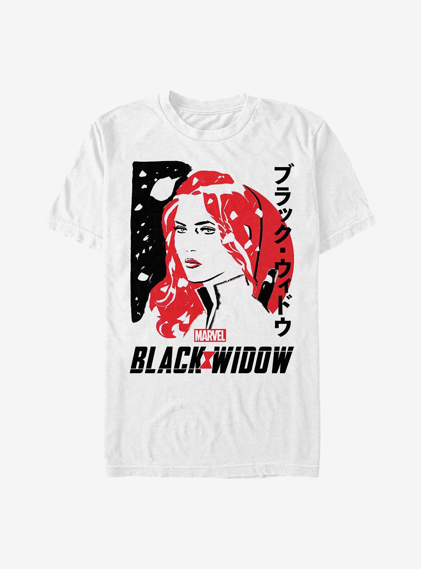 Marvel Black Widow Japanese Text T-Shirt, , hi-res