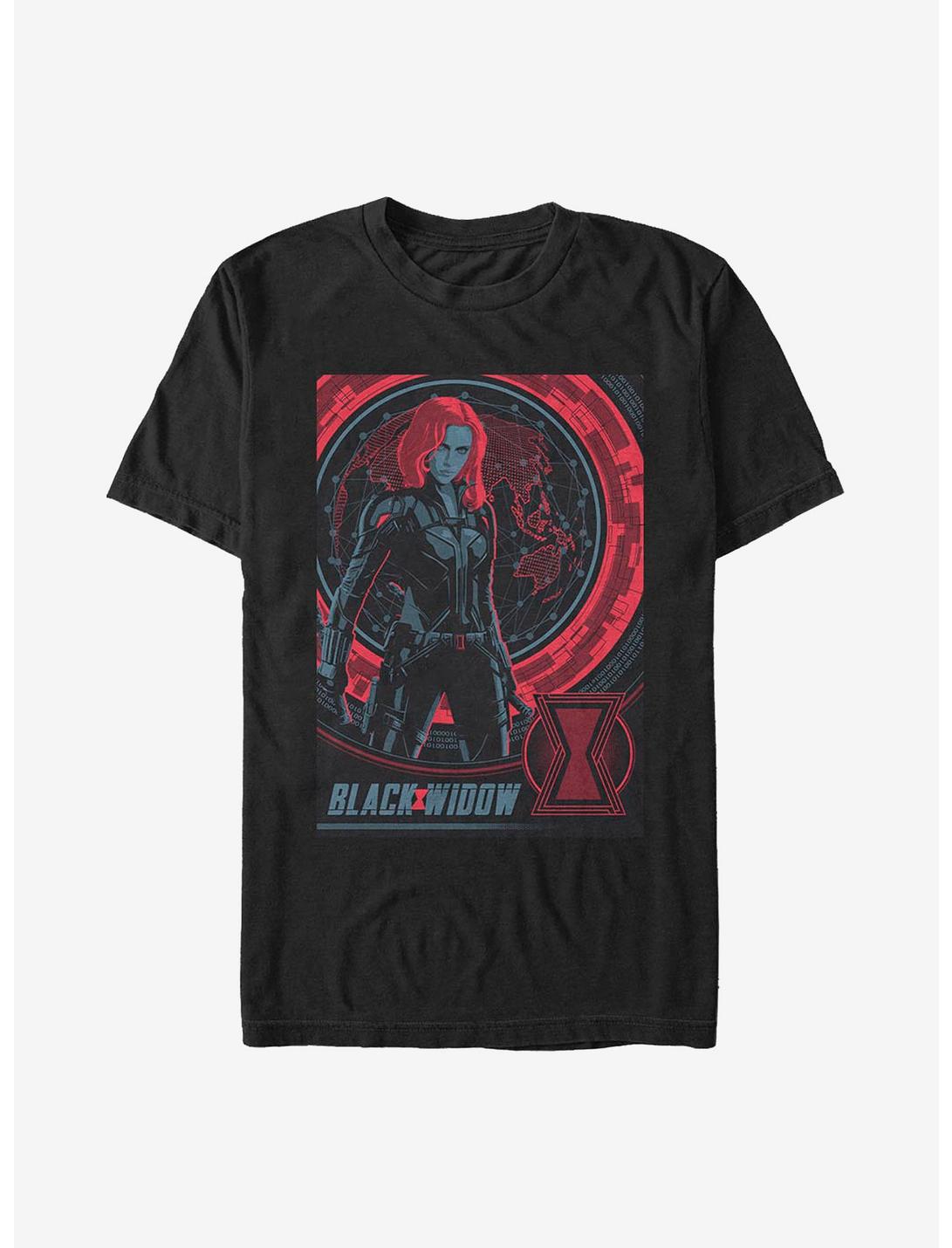 Marvel Black Widow Globe T-Shirt, BLACK, hi-res