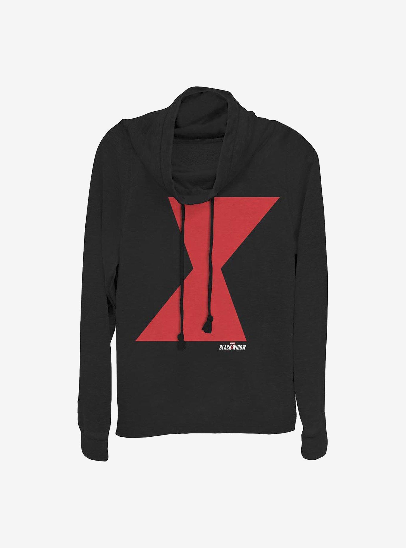 Marvel Black Widow Icon Cowl Neck Long-Sleeve Womens Top, , hi-res
