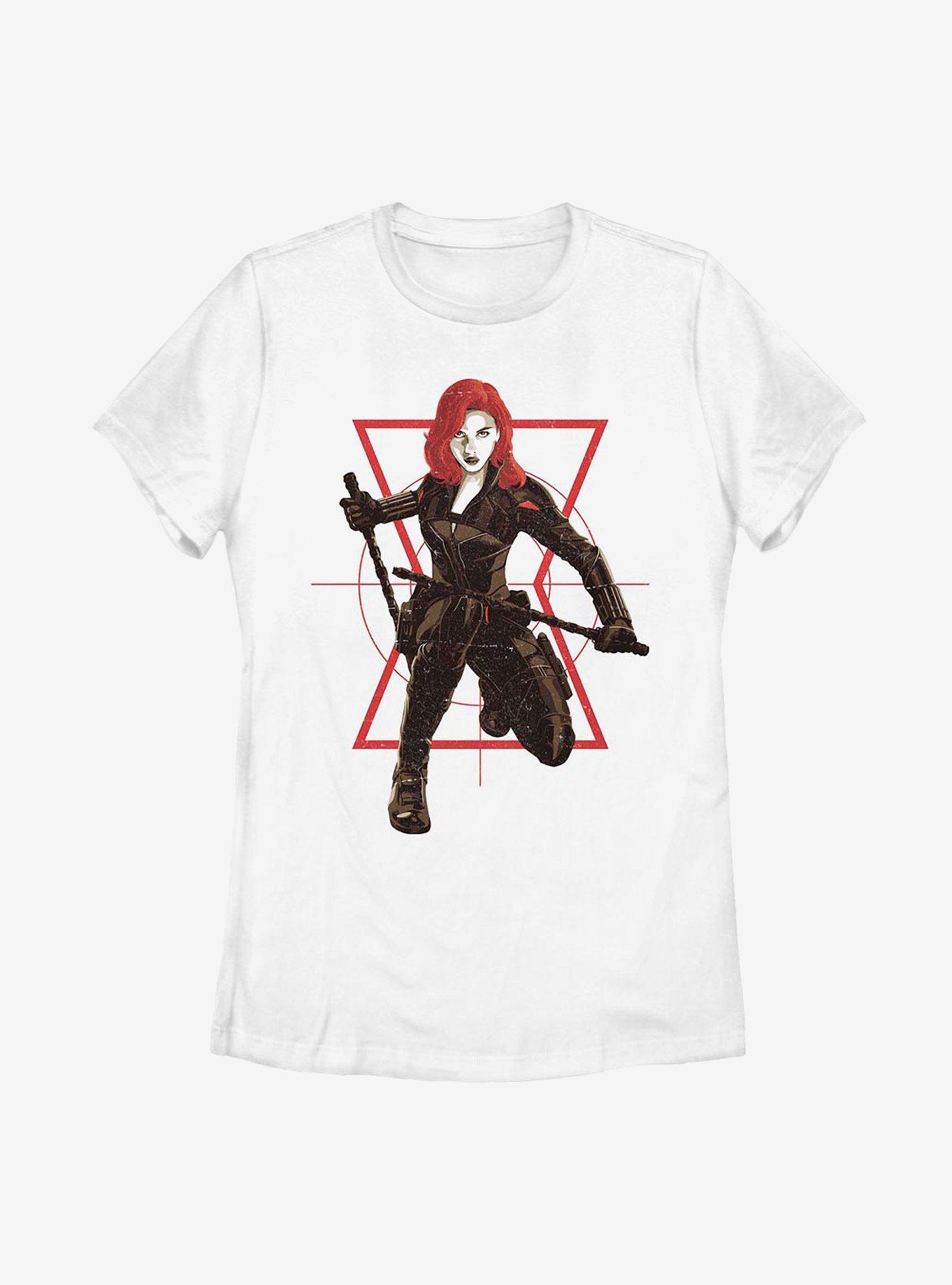 Marvel Black Widow Target Womens T-Shirt, WHITE, hi-res