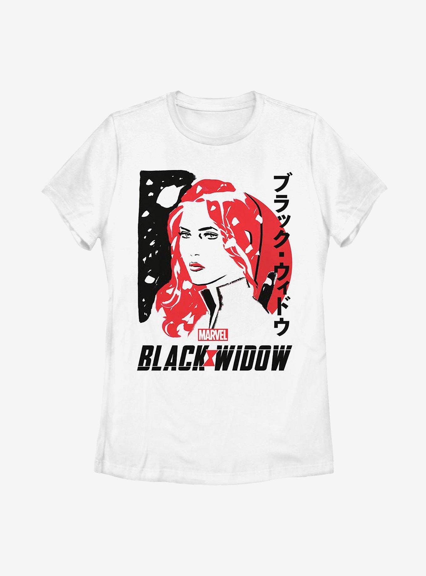 Marvel Black Widow Japanese Text Womens T-Shirt, , hi-res