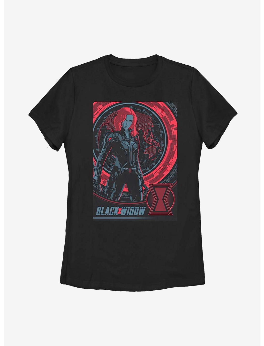 Marvel Black Widow Globe Womens T-Shirt, BLACK, hi-res