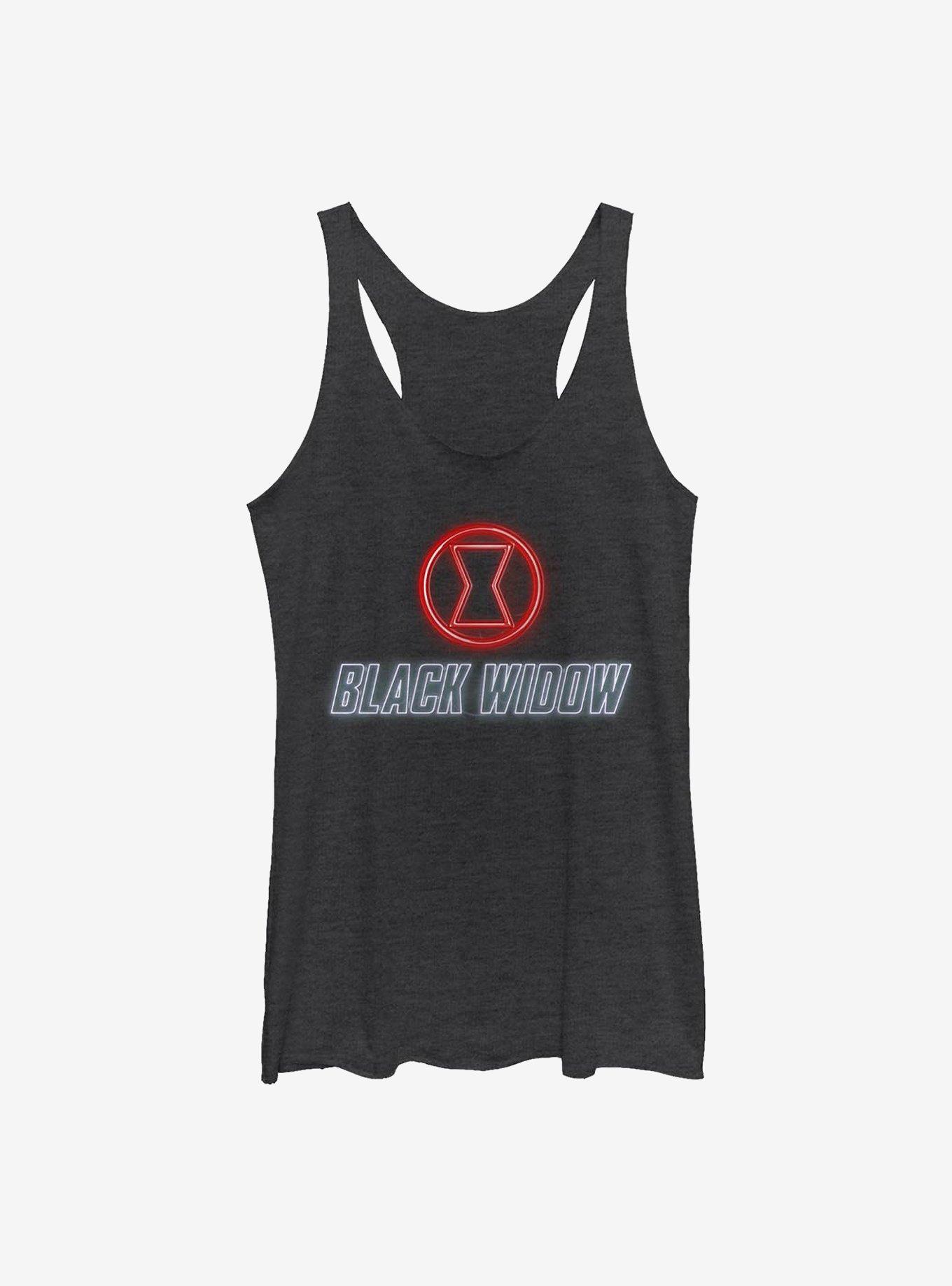 Marvel Black Widow Neon Icon Womens Tank Top, BLK HTR, hi-res