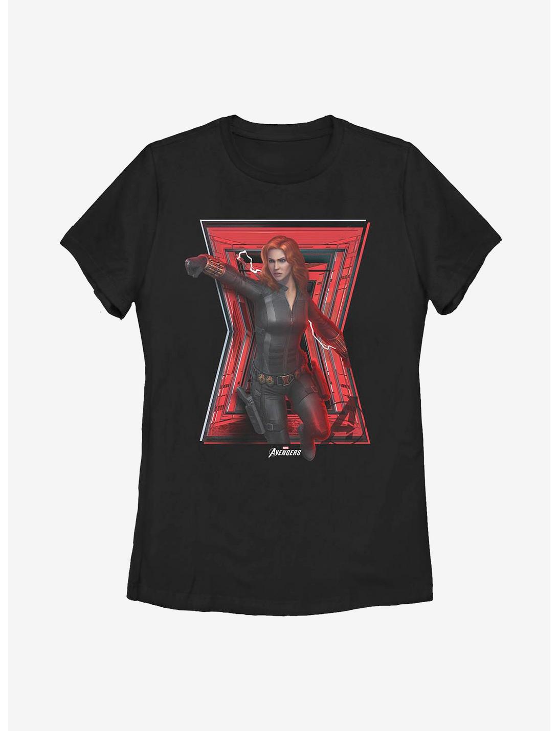 Marvel Black Widow Action Womens T-Shirt, BLACK, hi-res