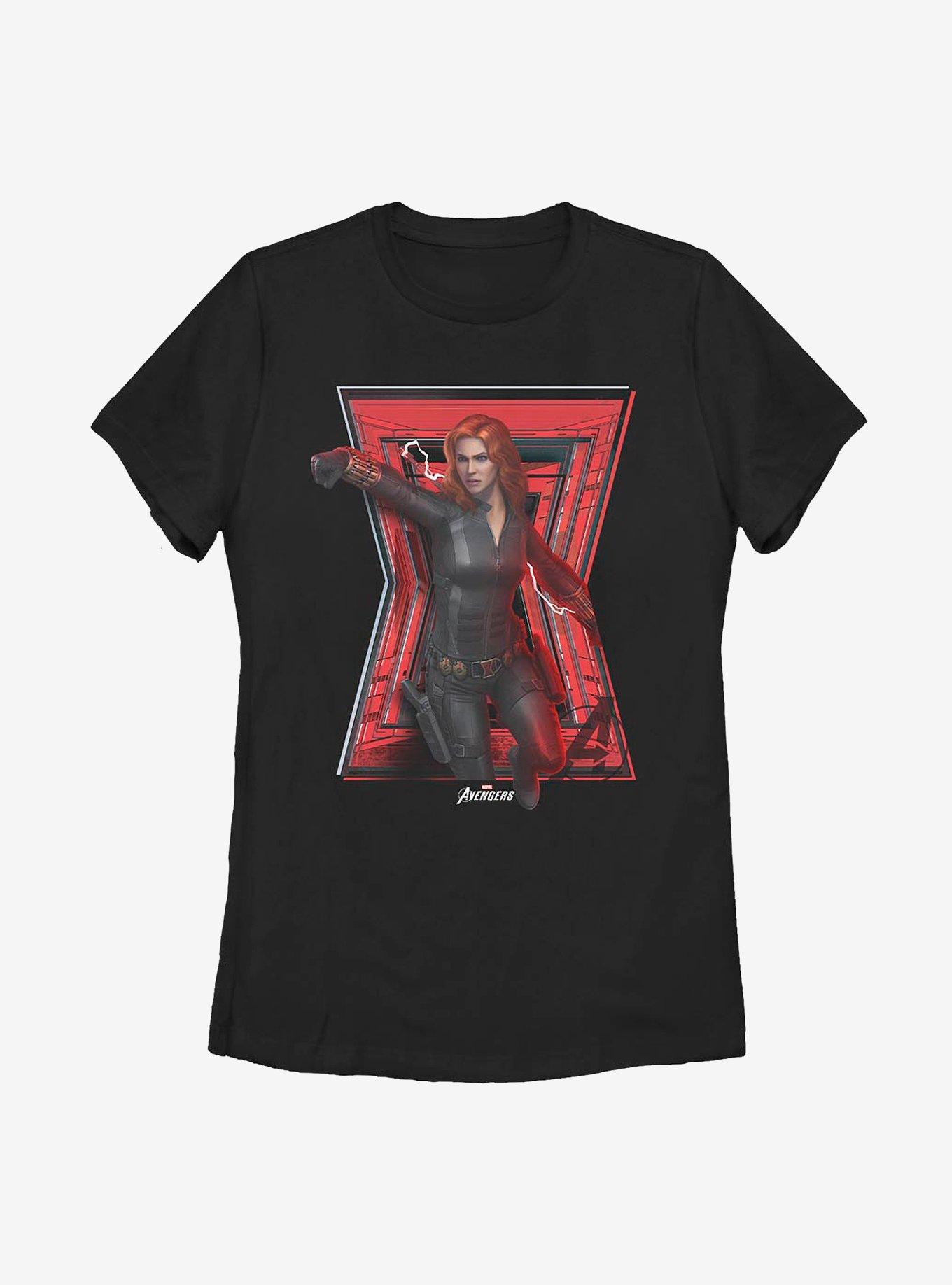 Marvel Black Widow Action Womens T-Shirt, BLACK, hi-res