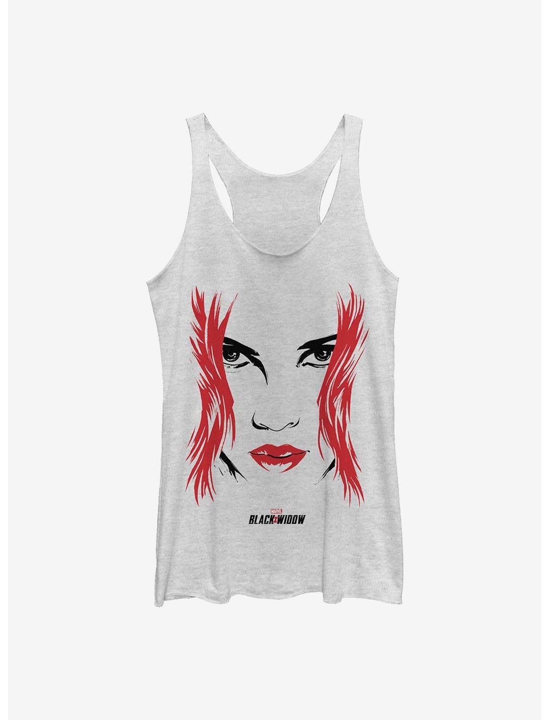 Marvel Black Widow Face Womens Tank Top, WHITE HTR, hi-res