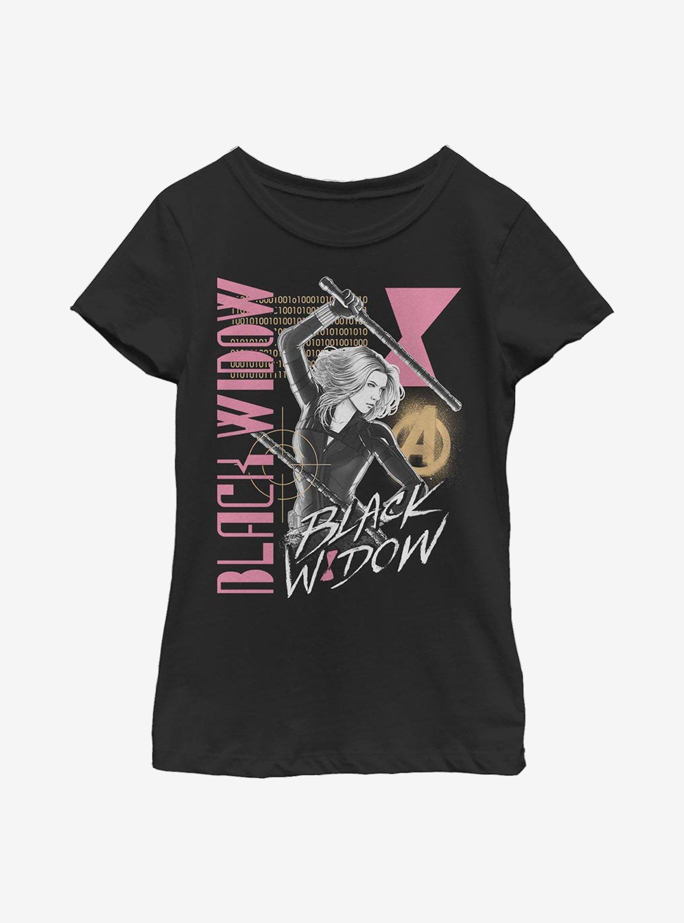 Marvel Black Widow Retro Youth Girls T-Shirt, , hi-res