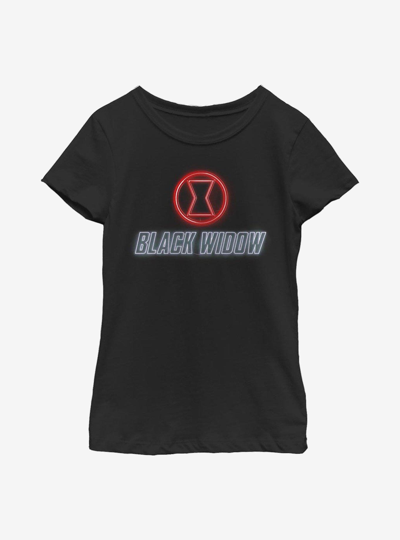 Marvel Black Widow Neon Icon Youth Girls T-Shirt, , hi-res