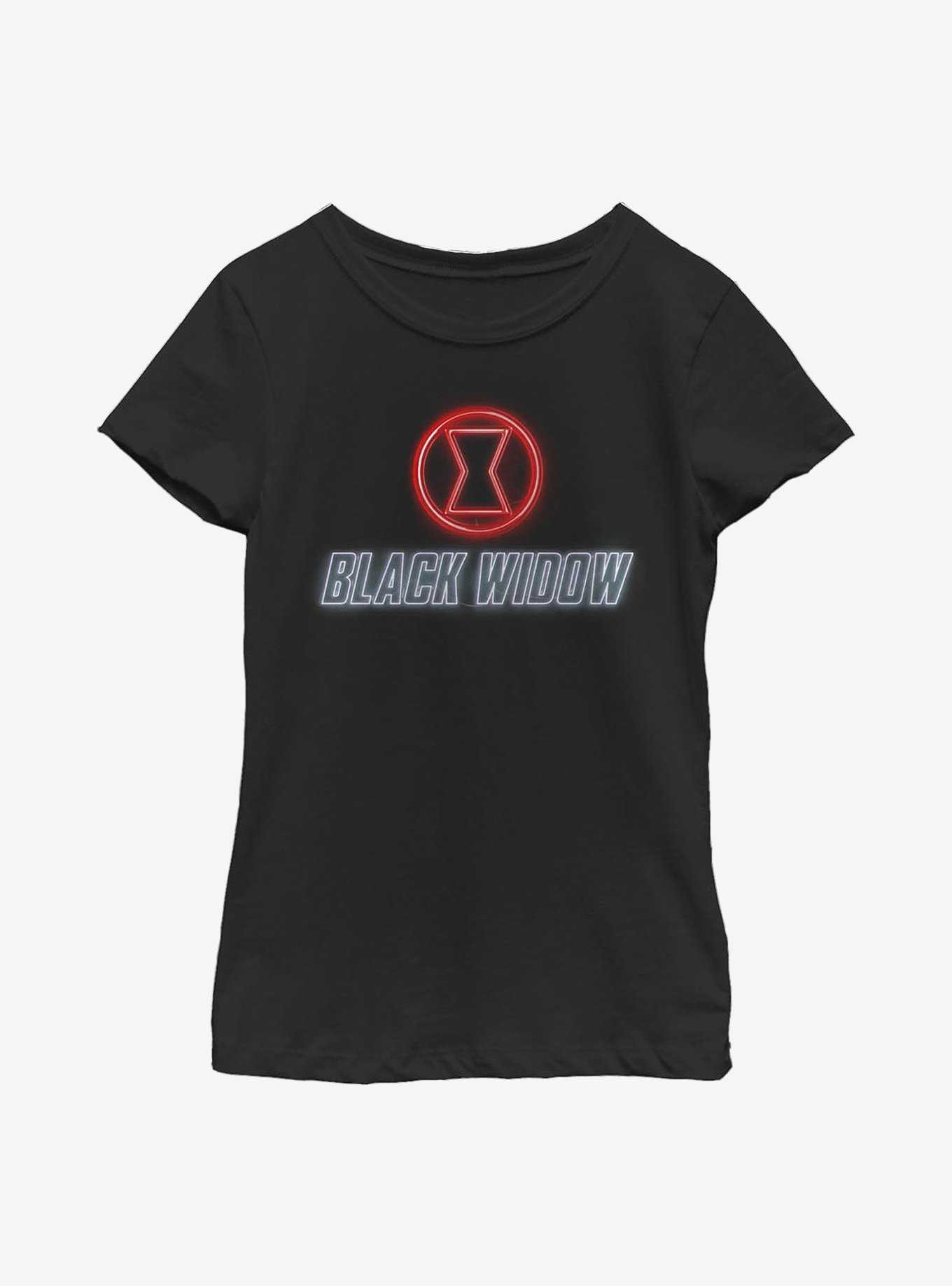 Marvel Black Widow Neon Icon Youth Girls T-Shirt, , hi-res