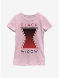 Marvel Black Widow Tonal Symbol Youth Girls T-Shirt, PINK, hi-res