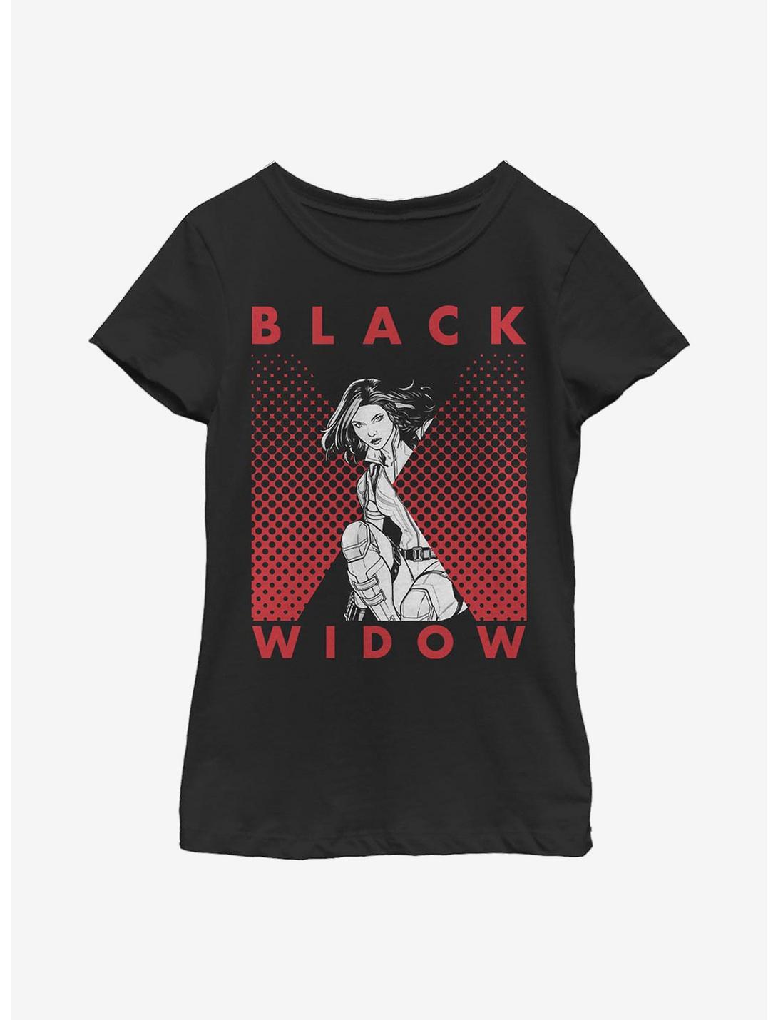 Marvel Black Widow Tonal Icon Youth Girls T-Shirt, BLACK, hi-res