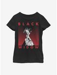 Marvel Black Widow Tonal Icon Youth Girls T-Shirt, BLACK, hi-res