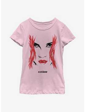 Marvel Black Widow Face Youth Girls T-Shirt, , hi-res