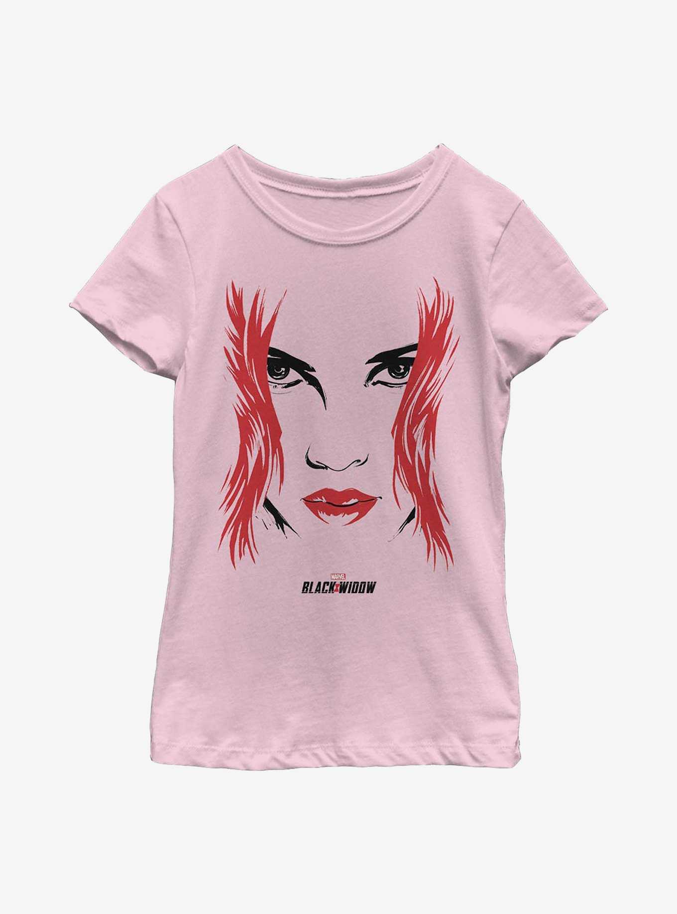 Marvel Black Widow Face Youth Girls T-Shirt, , hi-res