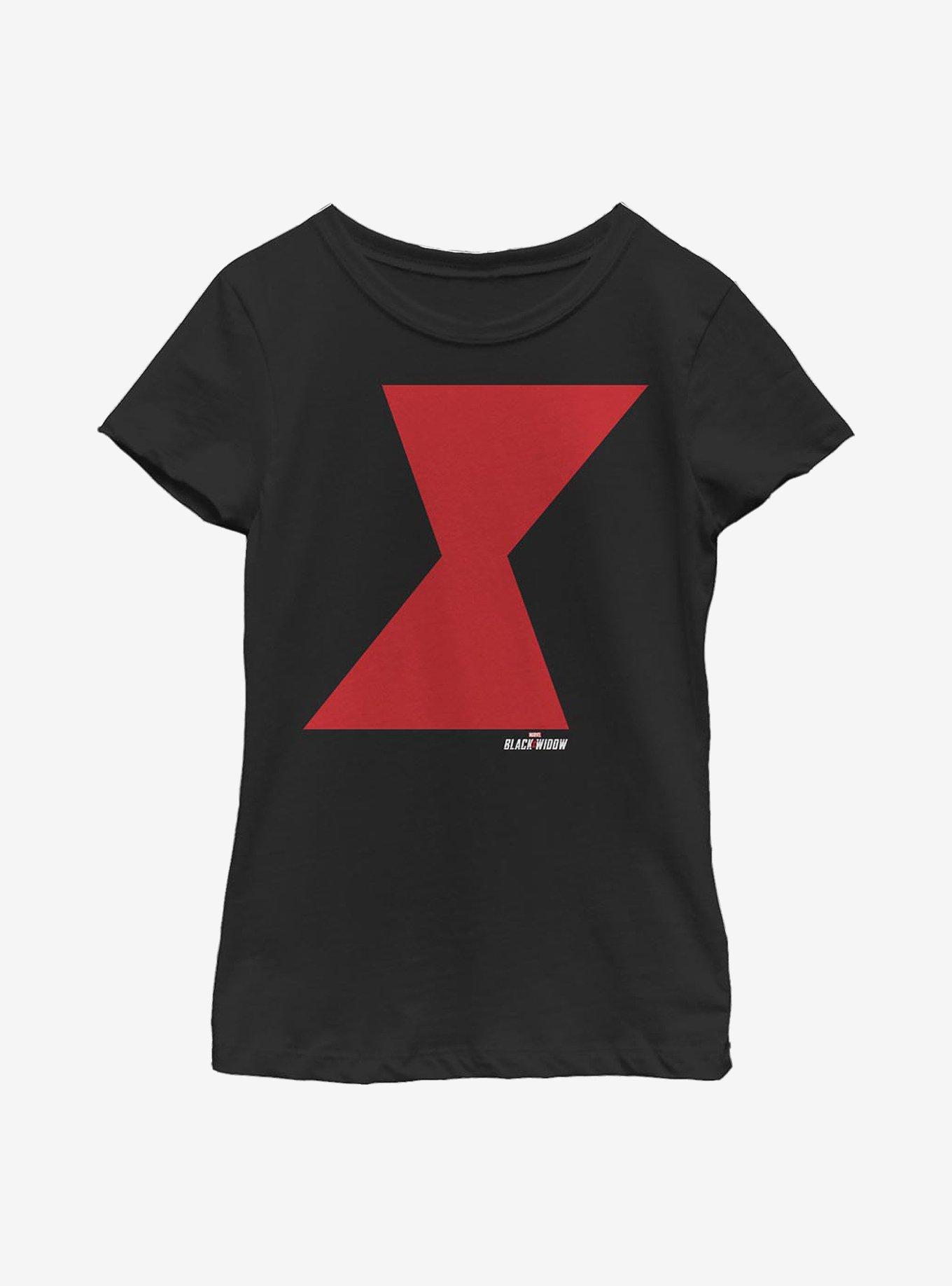 Marvel Black Widow Icon Youth Girls T-Shirt, BLACK, hi-res