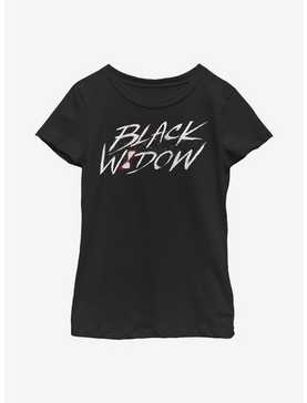 Marvel Black Widow Paint Script Youth Girls T-Shirt, , hi-res
