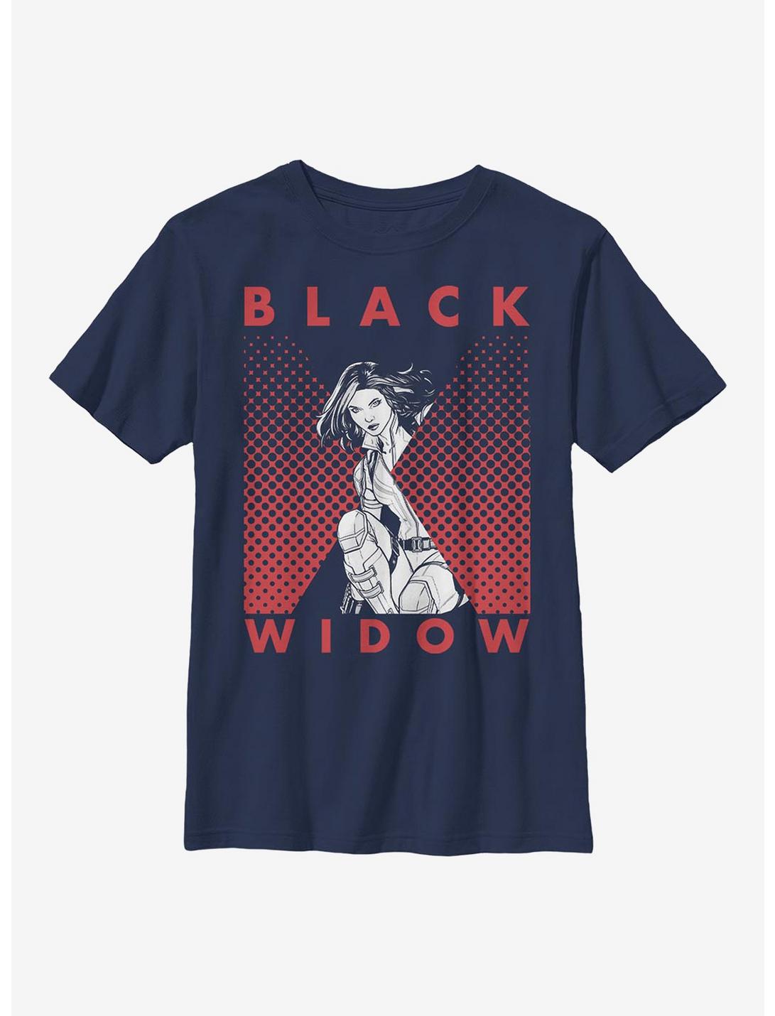 Marvel Black Widow Tonal Icon Youth T-Shirt, NAVY, hi-res