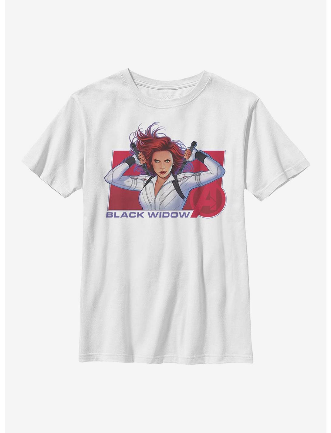 Marvel Black Widow Ready For Action Youth T-Shirt, WHITE, hi-res