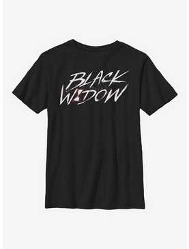 Marvel Black Widow Paint Script Youth T-Shirt, , hi-res