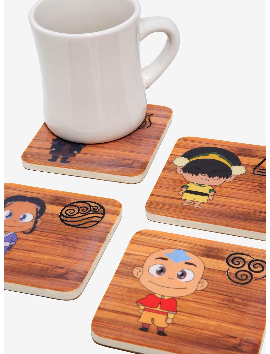 Avatar: The Last Airbender Chibi Bamboo Coaster Set - BoxLunch Exclusive, , hi-res