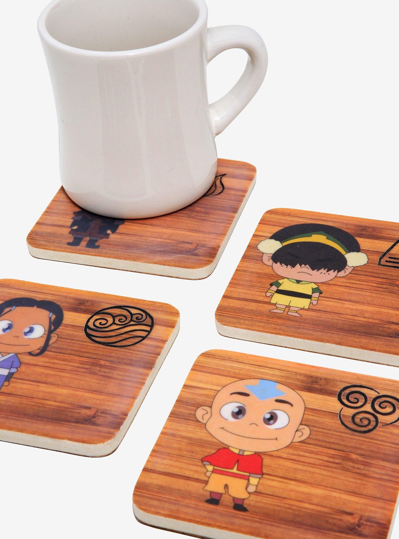 Avatar: The Last Airbender Chibi Bamboo Coaster Set - BoxLunch Exclusive, , hi-res