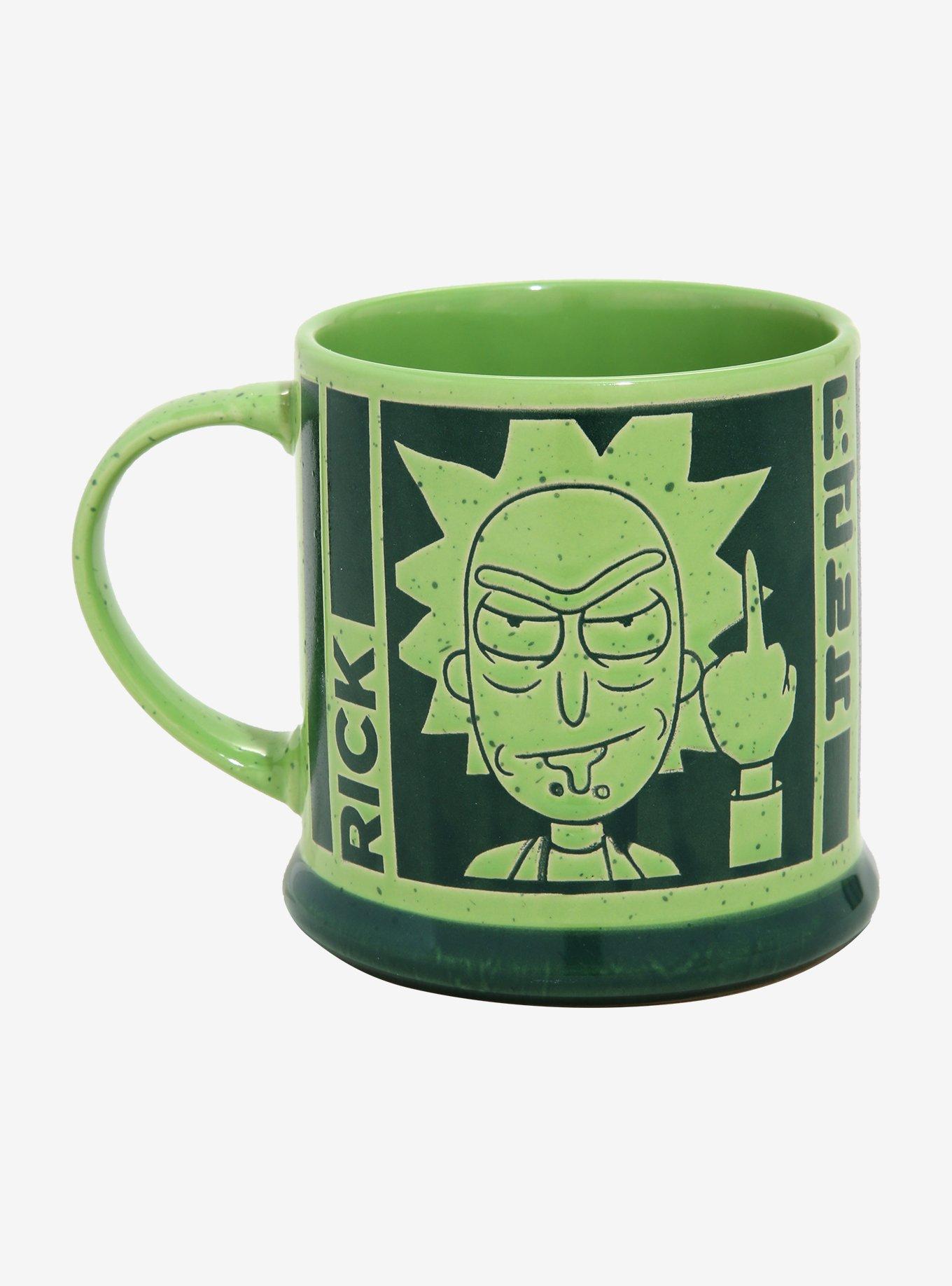 Rick and Morty Portraits Wax Resist Mug - BoxLunch Exclusive, , hi-res