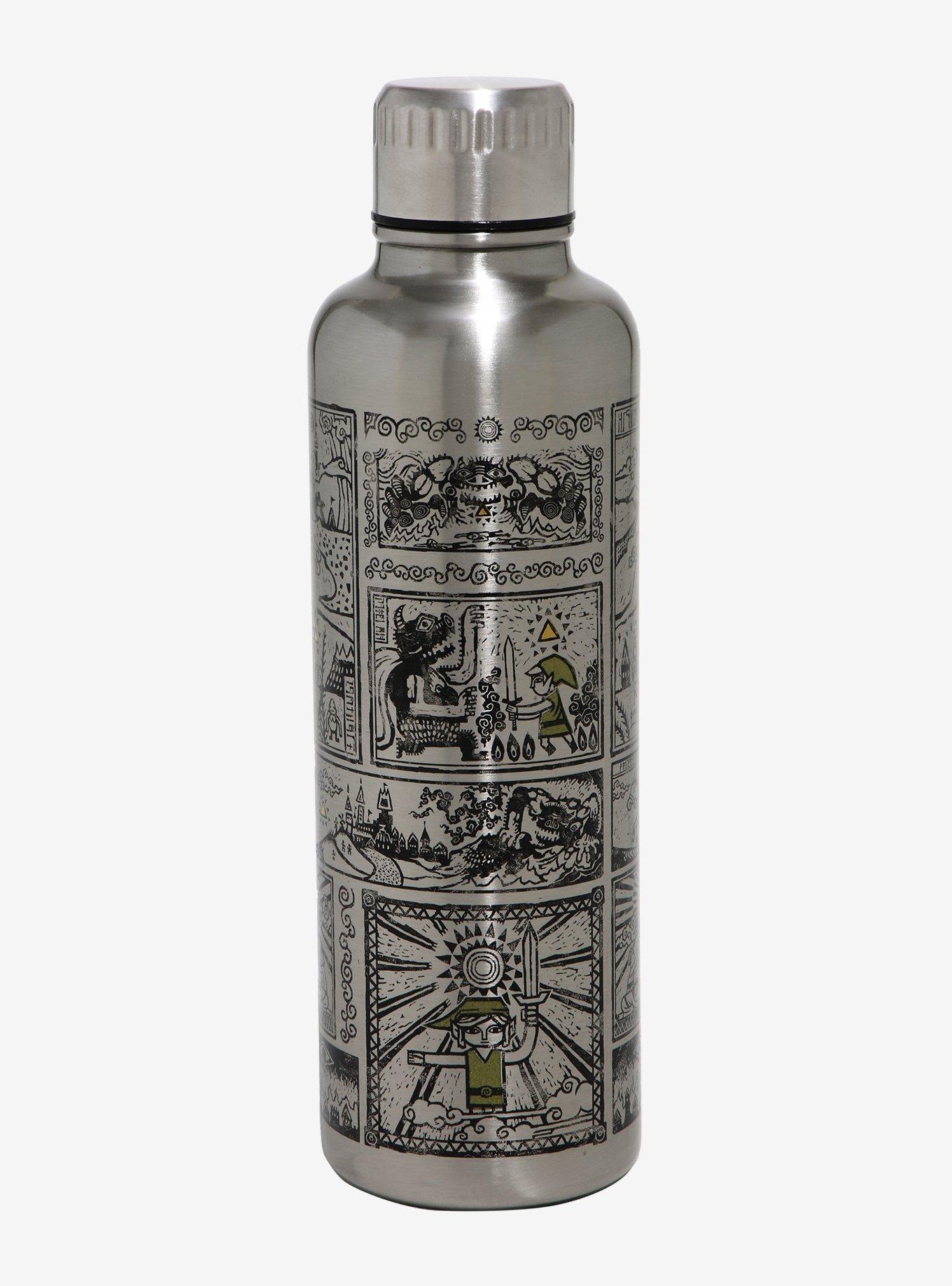Nintendo The Legend of Zelda Panel Art Stainless Steel Water Bottle, , hi-res
