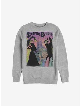 Disney Sleeping Beauty Poster Crew Sweatshirt, ATH HTR, hi-res