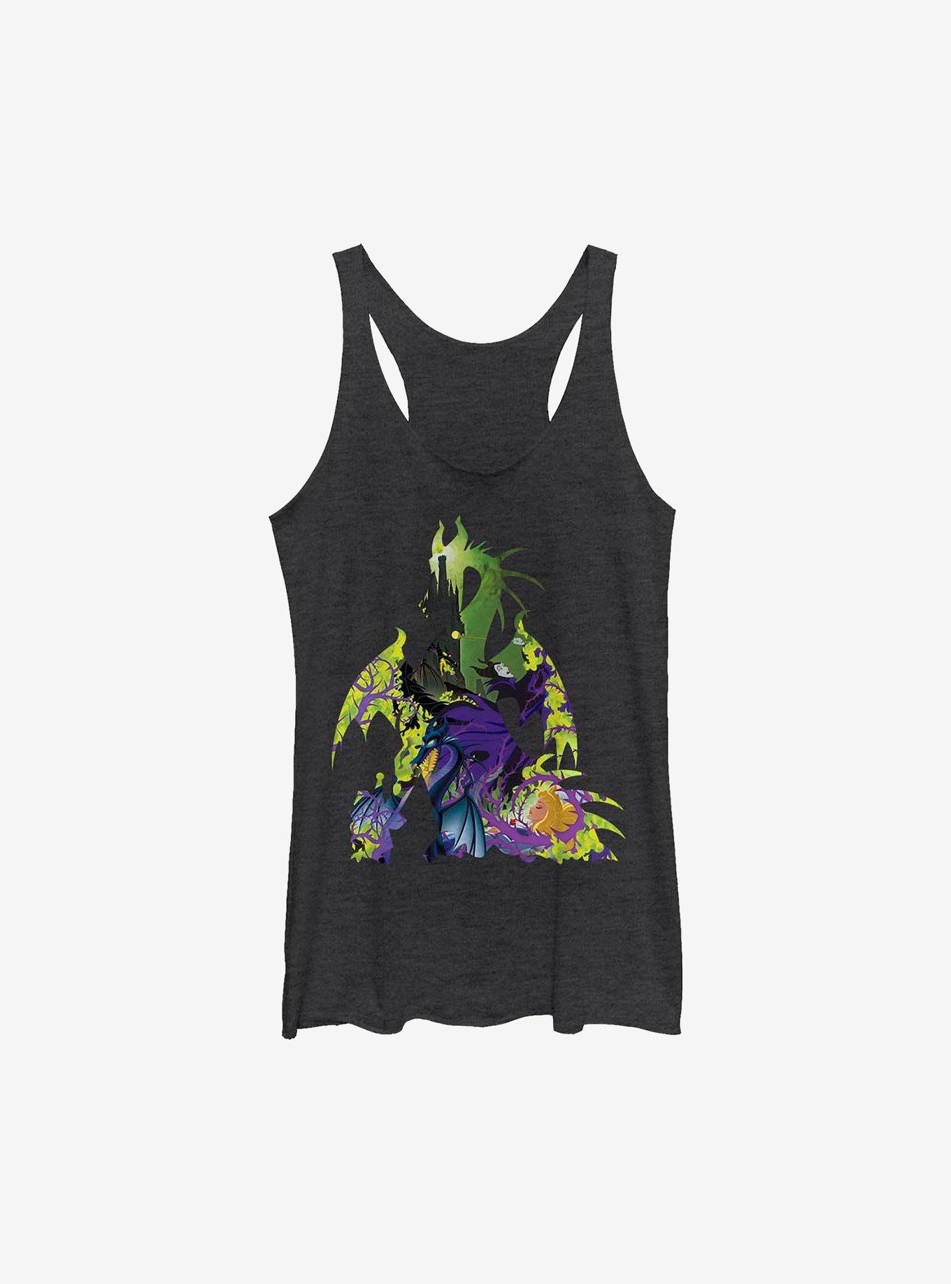 Disney Sleeping Beauty Dragon Form Girls Tank, BLK HTR, hi-res