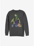 Disney Sleeping Beauty Dragon Form Crew Sweatshirt, CHAR HTR, hi-res