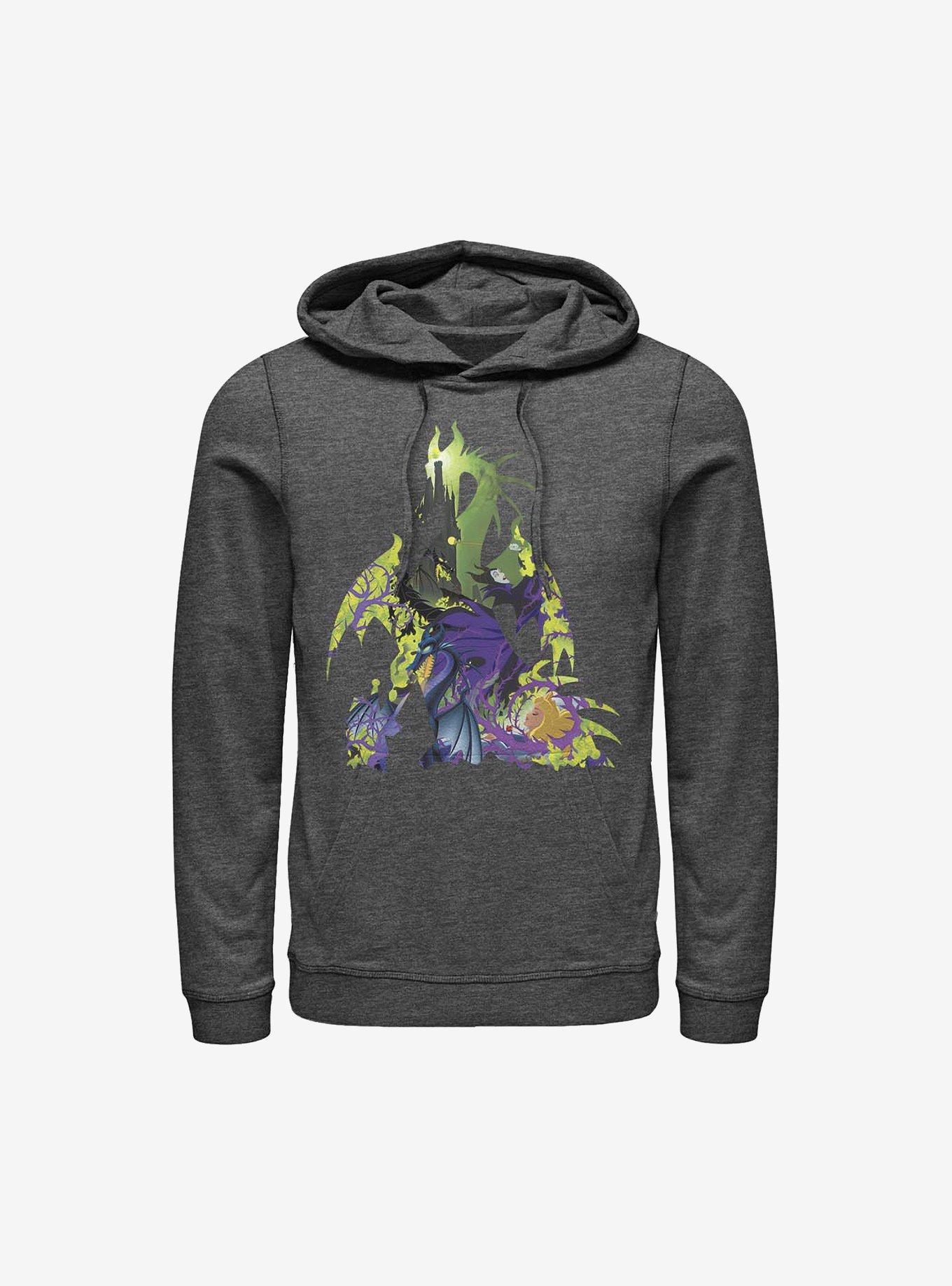 Disney Sleeping Beauty Dragon Form Hoodie, CHAR HTR, hi-res