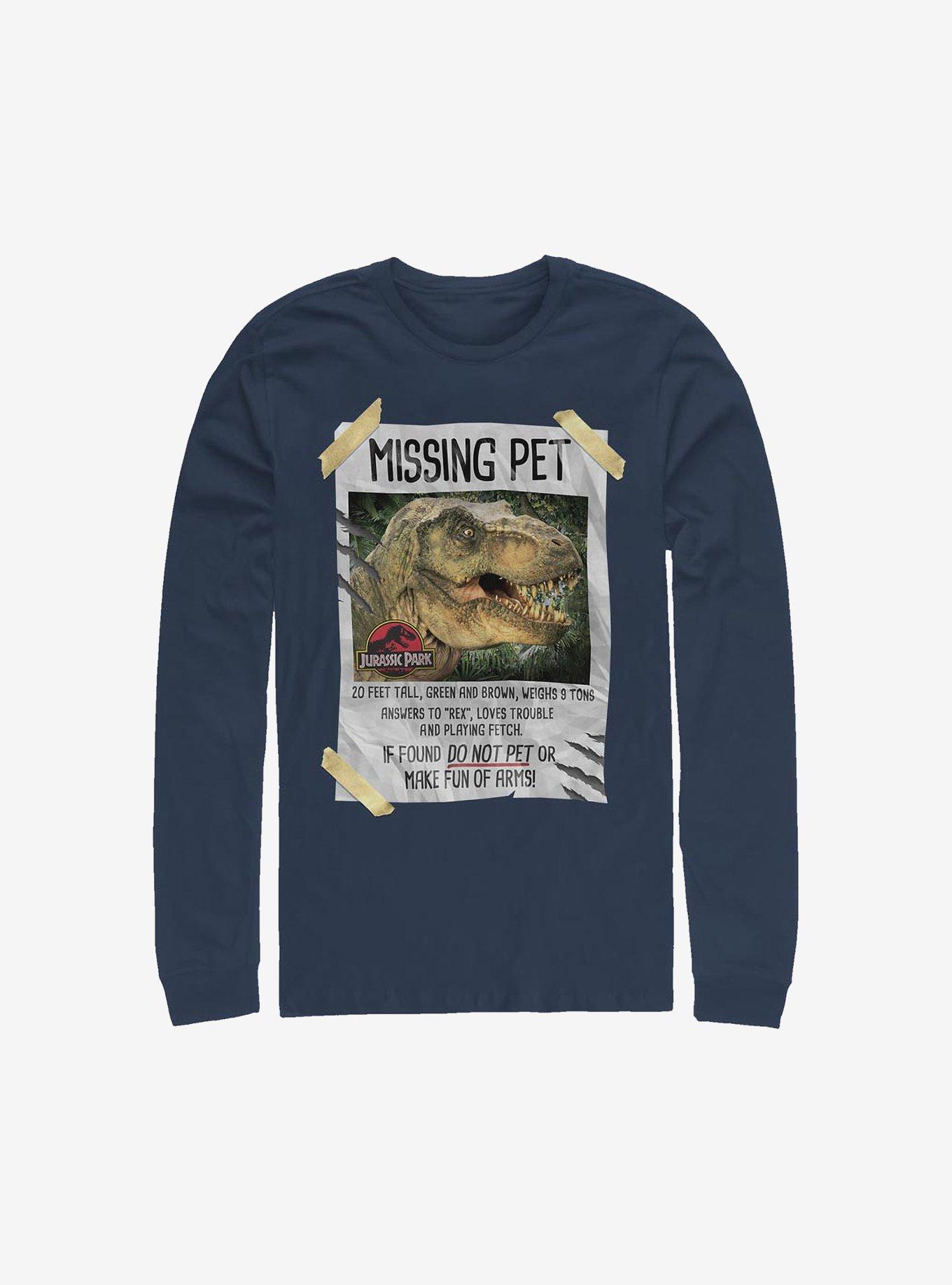 Jurassic Park Missing Pet Long-Sleeve T-Shirt