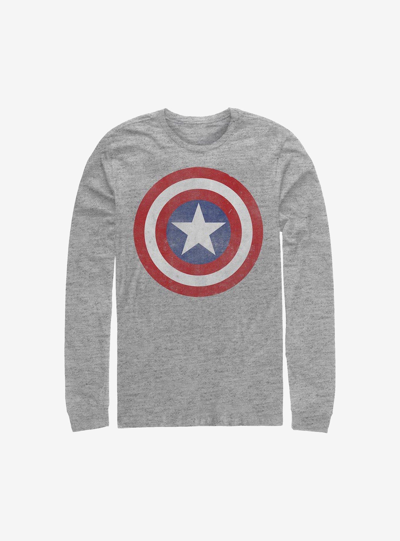 Marvel Captain America Captain Classic Long-Sleeve T-Shirt, ATH HTR, hi-res