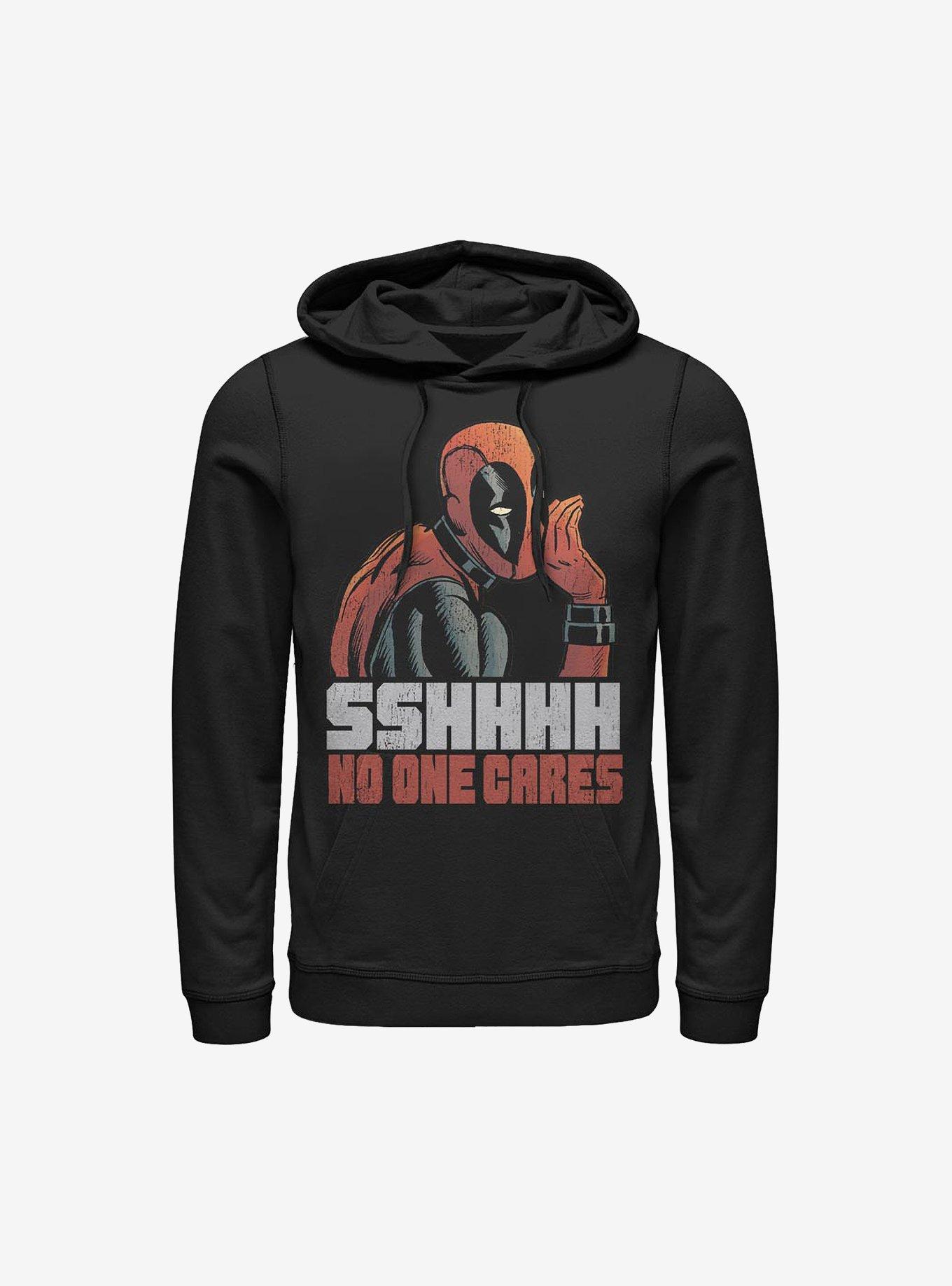 Marvel Deadpool No One Cares Hoodie, BLACK, hi-res