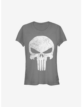 Marvel Punisher Punisher Distresskull Girls T-Shirt, CHARCOAL, hi-res