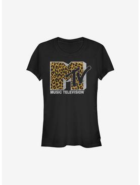 MTV Cheeta Logo Girls T-Shirt, BLACK, hi-res