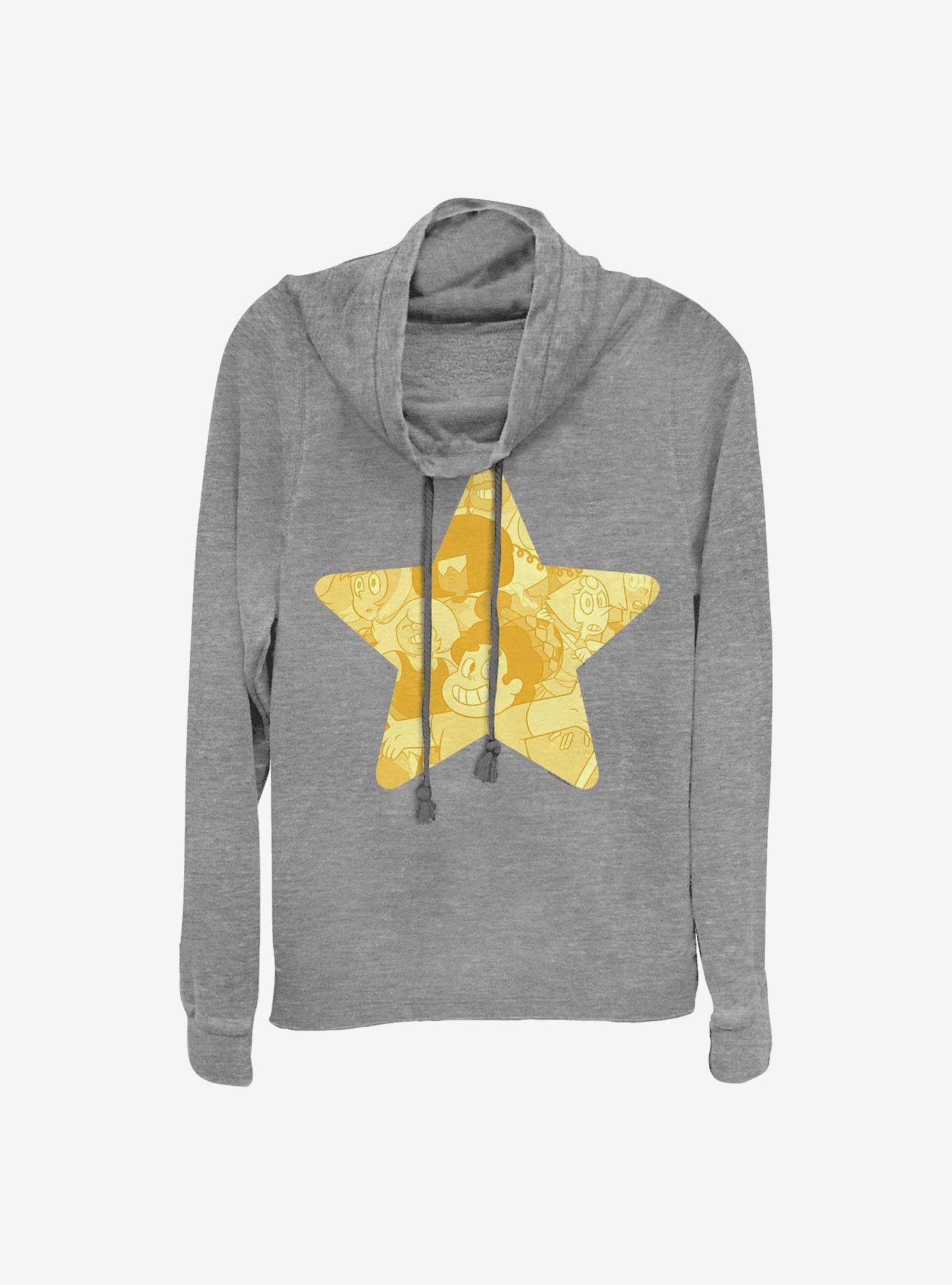 Steven Universe Steven Star Cowlneck Long-Sleeve Girls Top, , hi-res