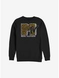 MTV Cheeta Logo Crew Sweatshirt, BLACK, hi-res