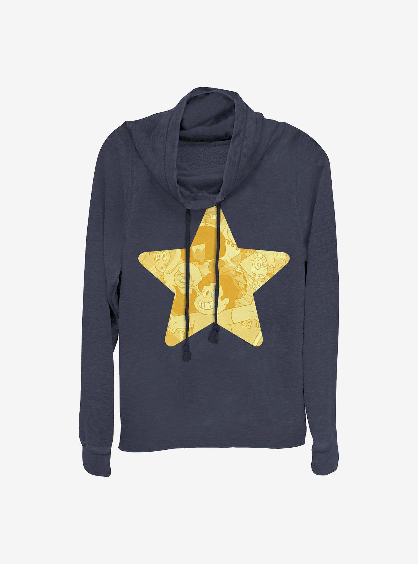 Steven Universe Steven Star Cowlneck Long-Sleeve Girls Top, , hi-res