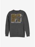 MTV Cheeta Logo Crew Sweatshirt, CHAR HTR, hi-res