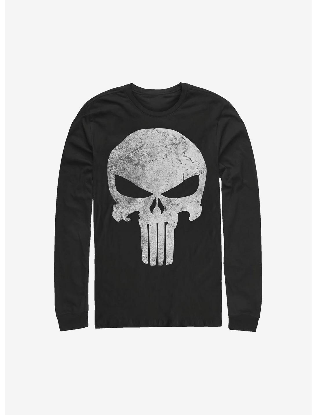 Marvel Punisher Punisher Distresskull Long-Sleeve T-Shirt, BLACK, hi-res