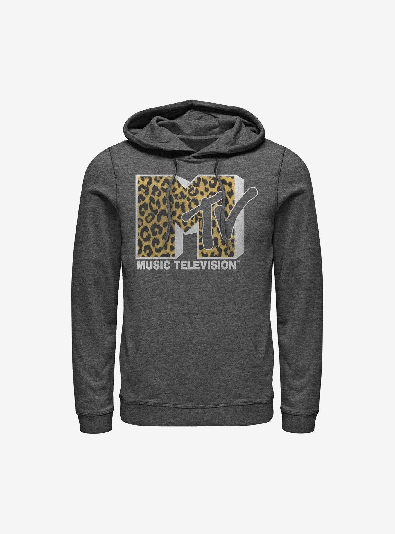 MTV Cheeta Logo Hoodie, CHAR HTR, hi-res