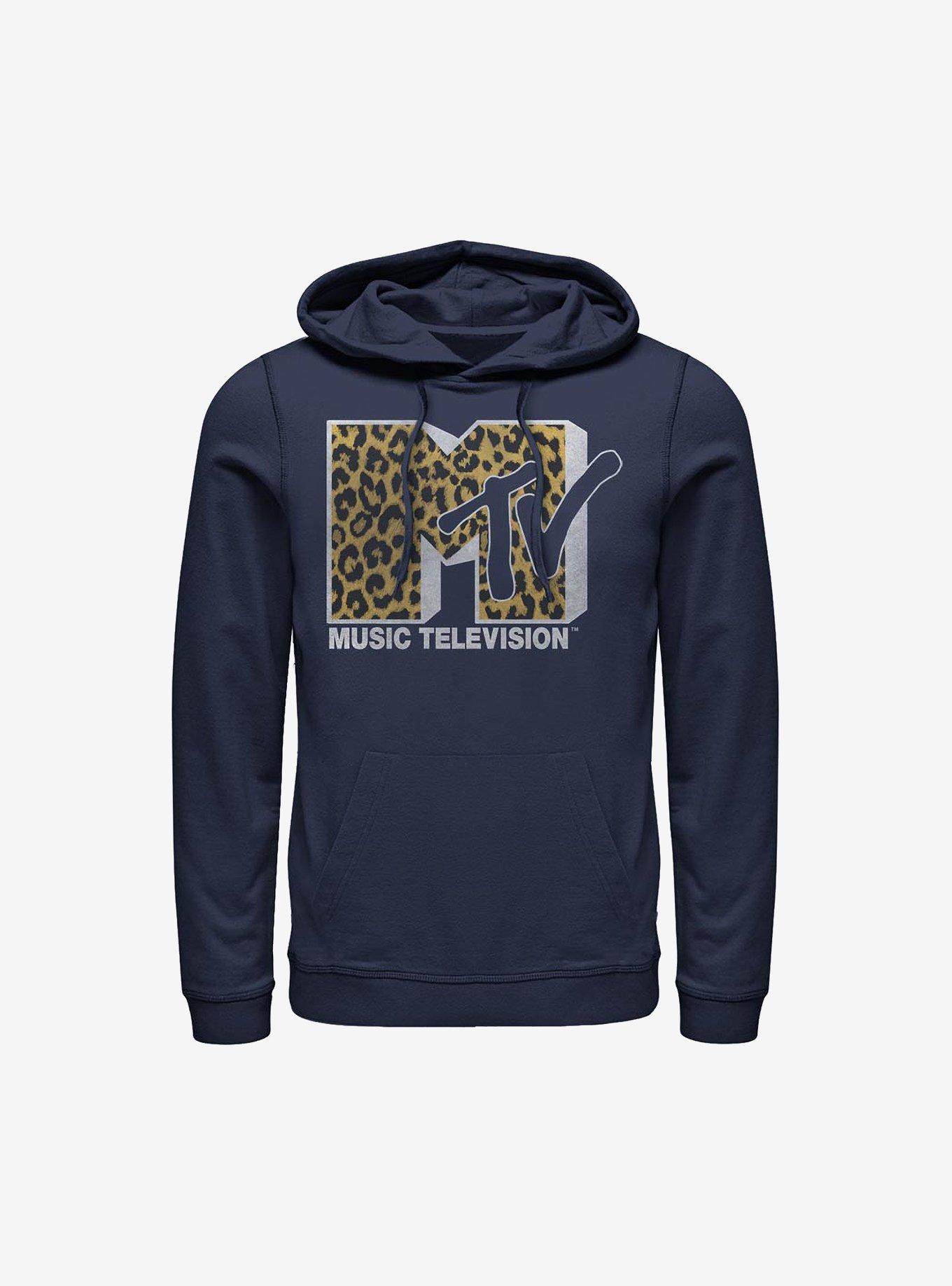 MTV Cheeta Logo Hoodie, NAVY, hi-res